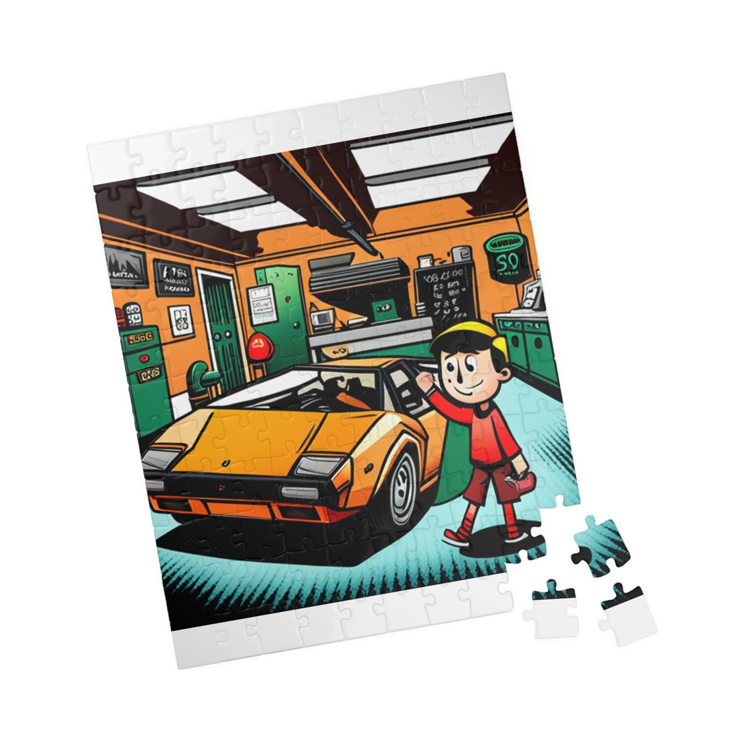 Kids Lamborghini Countach Puzzle (110 piece)