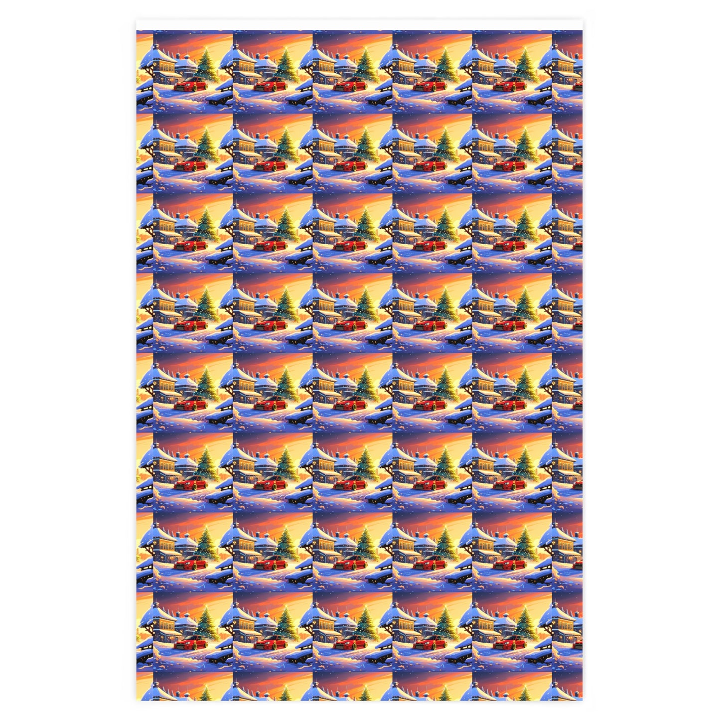Sunset Sleigh Ride Wrapping Paper