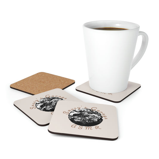 SnuzGar/Pink Corkwood Coaster Set