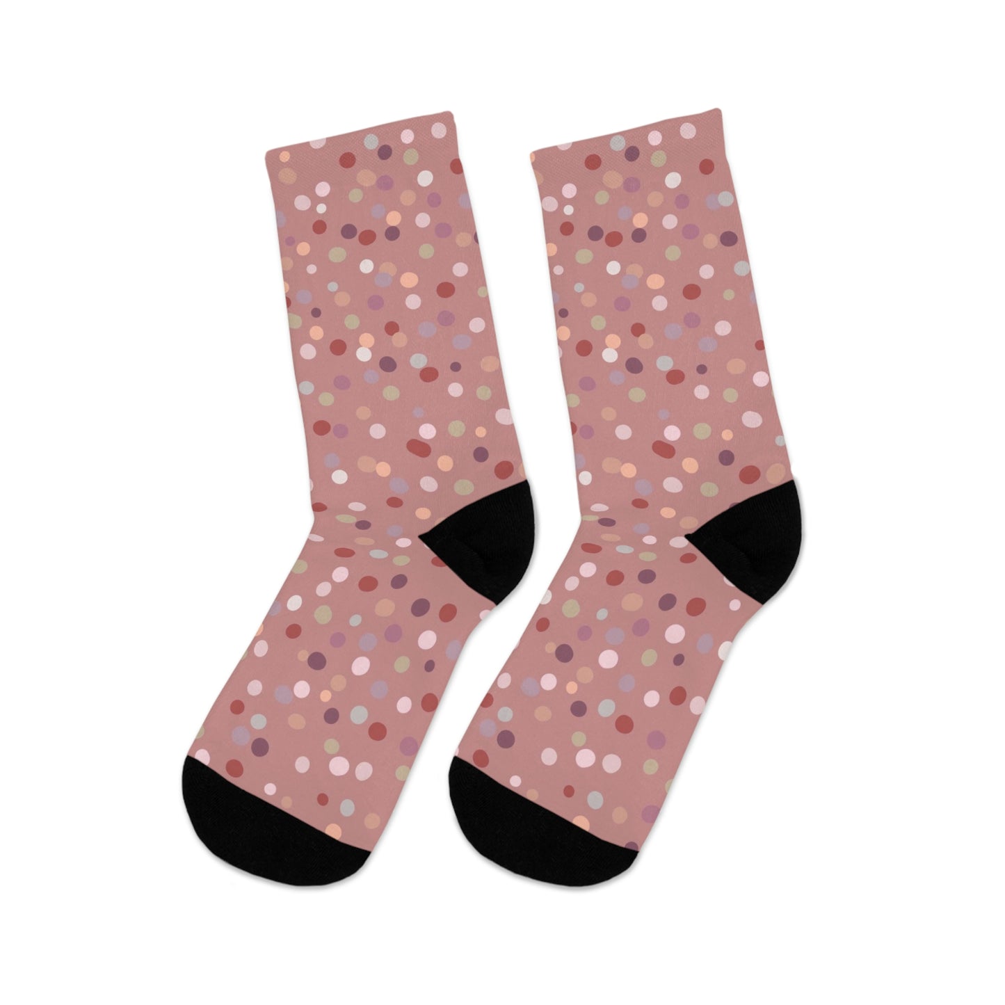 Mauve/Dotted Recycled Poly Socks
